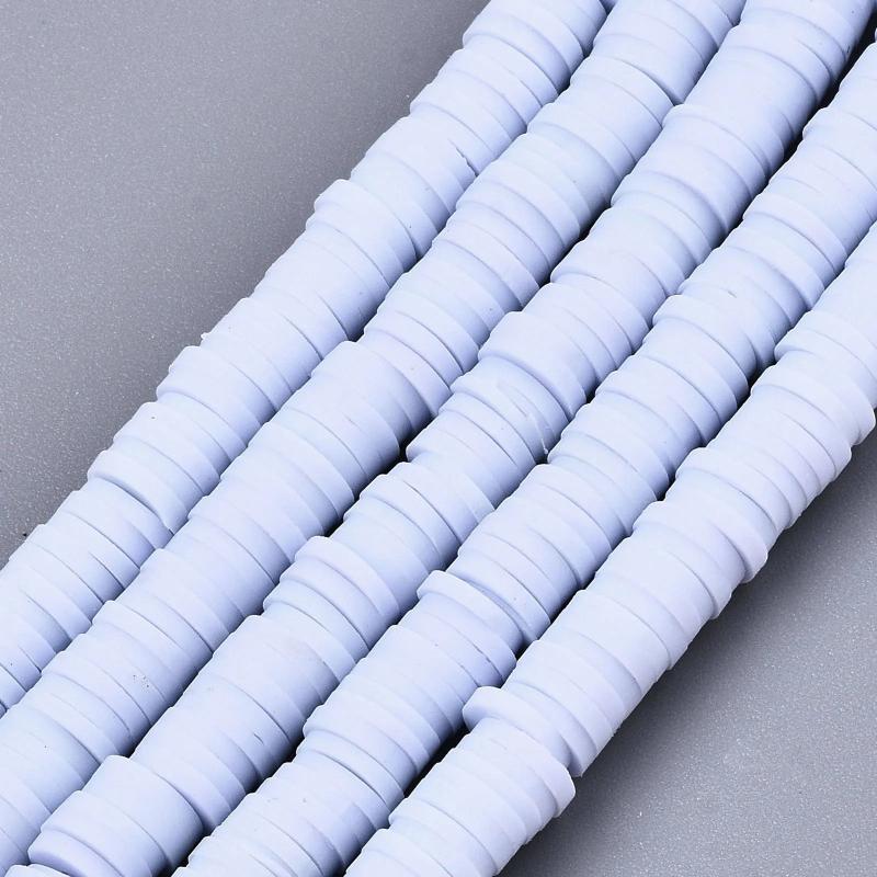 Polymer Clay Beads Colorful Flat Round Beads for DIY Bracelet Jewelry Making
