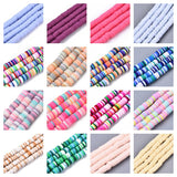 Polymer Clay Beads Colorful Flat Round Beads for DIY Bracelet Jewelry Making