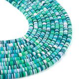 Polymer Clay Beads Colorful Flat Round Beads for DIY Bracelet Jewelry Making