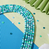 Polymer Clay Beads Colorful Flat Round Beads for DIY Bracelet Jewelry Making