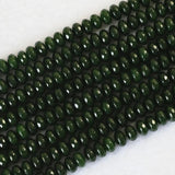 Green Chalcedony Jades Abacus Faceted Beads 2X4mm 4X6mm 5X8mm