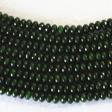 Green Chalcedony Jades Abacus Faceted Beads 2X4mm 4X6mm 5X8mm