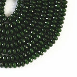 Green Chalcedony Jades Abacus Faceted Beads 2X4mm 4X6mm 5X8mm