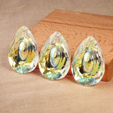 2Pcs Glass Bead Charms Teardrop Crystal Pendants Prism Sun Catcher