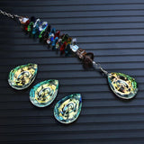 2Pcs Glass Bead Charms Teardrop Crystal Pendants Prism Sun Catcher