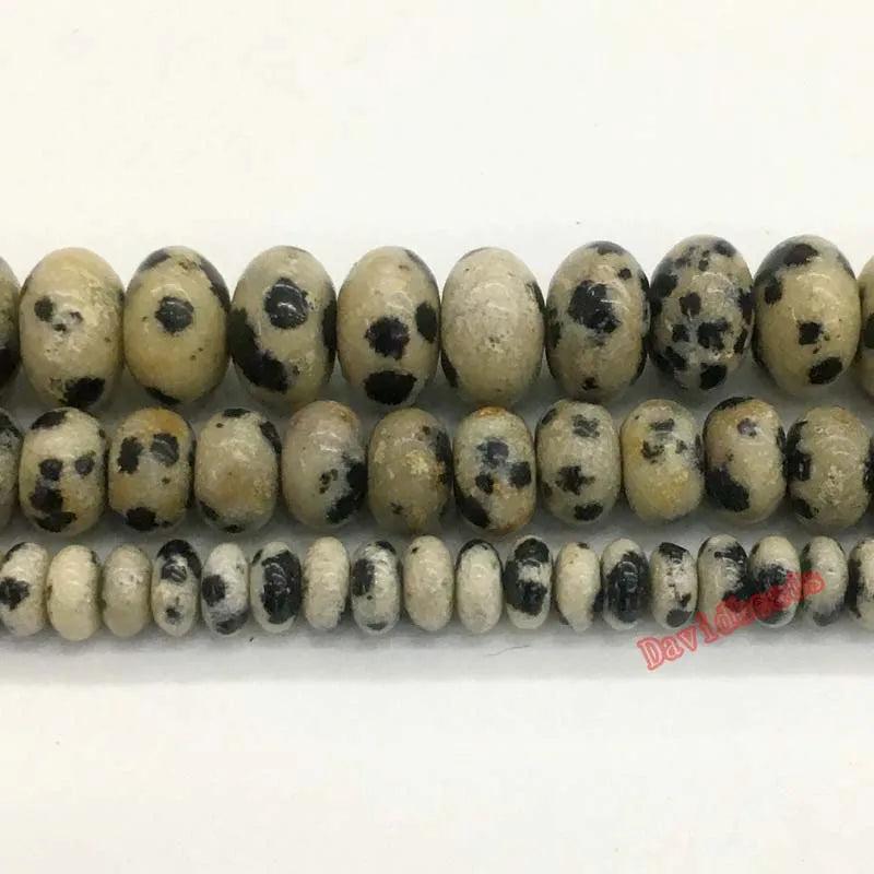Dalmation Jasper Stone Spacer Round Beads for DIY Jewelry Making