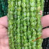 Irregular Olive Green Quartz Stone Beads for Jewelry Making