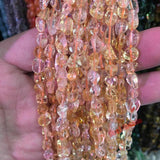 6-8mm Irregular Yellow Citrine Quartz Loose Beads Natural Shaped Stone Beads