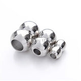 10pcs 7mm Round Leather Cord Rhodium Plated Magnetic Clasps