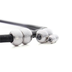 10pcs 7mm Round Leather Cord Rhodium Plated Magnetic Clasps