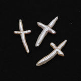 Natural Freshwater Pearl Beads Cross Shaped DIY Necklace Earrings