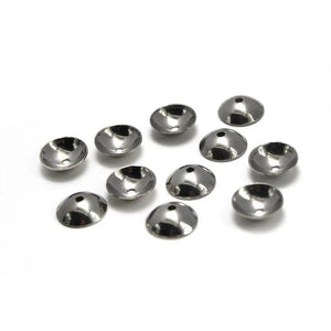 100pcs Stainless Steel Round Flower Bead End Caps For Jewelry Making