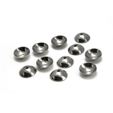 100pcs Stainless Steel Round Flower Bead End Caps For Jewelry Making