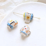 6pcs Kids Animal Ceramic Beads DIY Jewelry Material