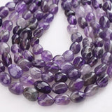 6-8mm 8-10mm Amethyst Crystal Beads 15in for Jewelry Making