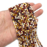 Stone Faceted Egg Yolk Beads 3-4mm Semi-Precious Round Charm