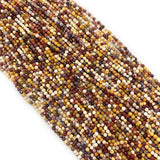 Stone Faceted Egg Yolk Beads 3-4mm Semi-Precious Round Charm