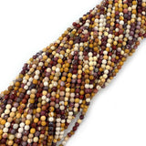 Stone Faceted Egg Yolk Beads 3-4mm Semi-Precious Round Charm
