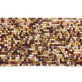 Stone Faceted Egg Yolk Beads 3-4mm Semi-Precious Round Charm