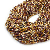 Stone Faceted Egg Yolk Beads 3-4mm Semi-Precious Round Charm