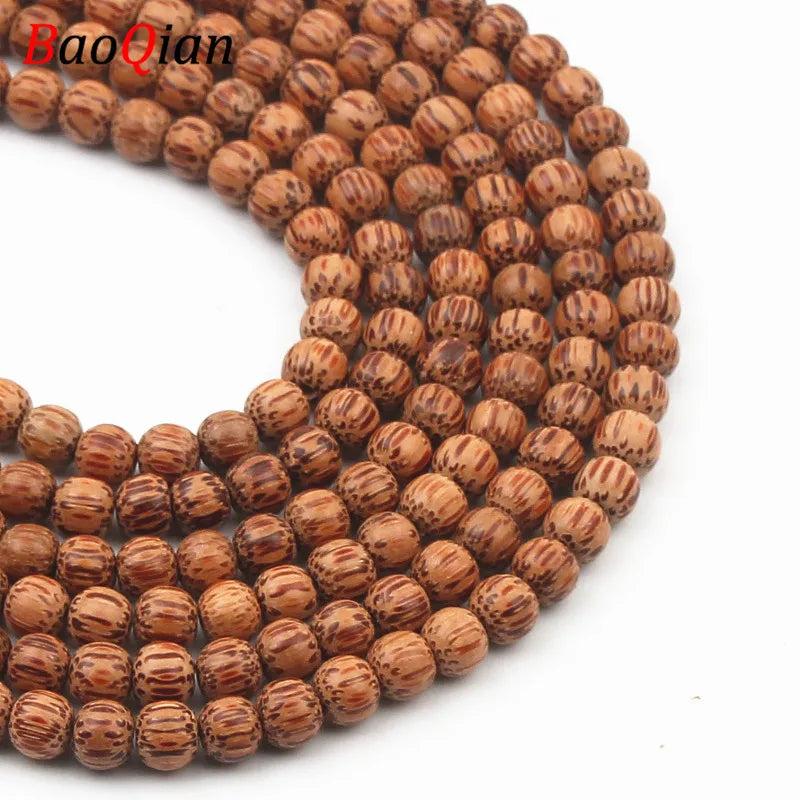 Natural 9mm Coconut Shell Wooden Beads Jewelry Making Spacer Bracelet DIY