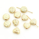 10 PCS 12mm Plated Beads Metal Alloy Round Heart Spacer Bead DIY Accessories