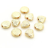 10 PCS 12mm Plated Beads Metal Alloy Round Heart Spacer Bead DIY Accessories