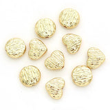 10 PCS 12mm Plated Beads Metal Alloy Round Heart Spacer Bead DIY Accessories