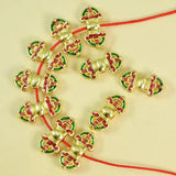 5 PCS Tibetan Buddhist Alloy Spacer Beads Vajry Pestle Charms