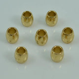100 PCS Metal Brass Oval Spacer Beads 2.7mm Hole DIY Jewelry Making