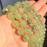 Faceted Prehnite Olive Shape Beads 6/8/10mm