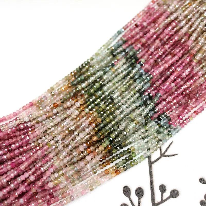 Natural Rainbow Watermelon Tourmaline Seed Beads 2-3mm