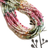Natural Rainbow Watermelon Tourmaline Seed Beads 2-3mm