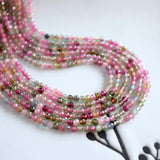 Natural Rainbow Watermelon Tourmaline Seed Beads 2-3mm