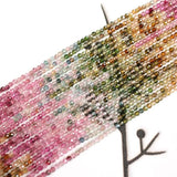Natural Rainbow Watermelon Tourmaline Seed Beads 2-3mm