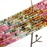 Natural Rainbow Watermelon Tourmaline Seed Beads 2-3mm