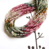 Natural Rainbow Watermelon Tourmaline Seed Beads 2-3mm
