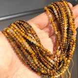 Faceted Yellow Pietersite Stone Beads 2-3mm for Jewelry Making