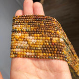 Faceted Yellow Pietersite Stone Beads 2-3mm for Jewelry Making
