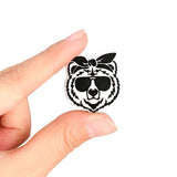 10pcs Eye Bear Silicone Beads Teether Chewing Teeth DIY Accessories