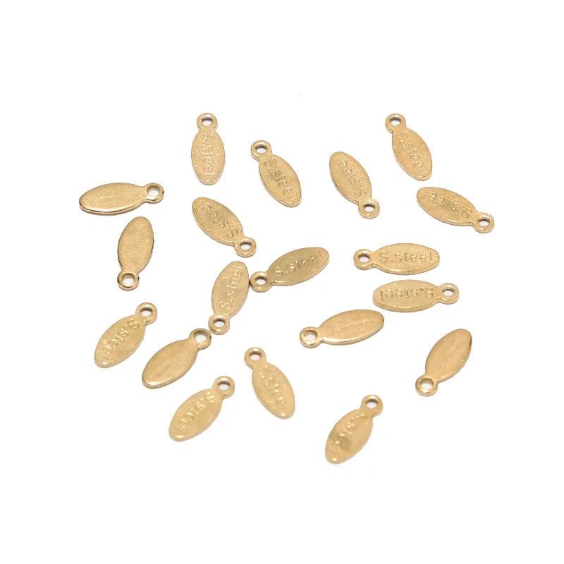 50pcs Stainless Steel Water Drop Teardrop End Piece Terminators Beads