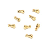 50pcs Stainless Steel Water Drop Teardrop End Piece Terminators Beads