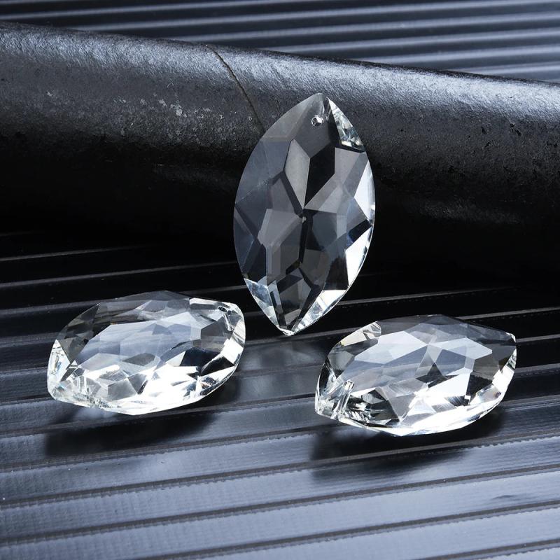 2Pcs 50MM Clear Crystal Pendant Glass Beads Chandelier Hanging Wedding Decor