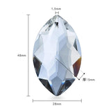 2Pcs 50MM Clear Crystal Pendant Glass Beads Chandelier Hanging Wedding Decor