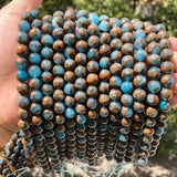 Natural Stone Cloisonne Golden Stripe Spacer Beads 6/8/10MM for Jewelry Making