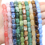 8*12mm Tiger Eye Jades Square Spacer Beads for Jewelry Making