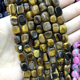 8*12mm Tiger Eye Jades Square Spacer Beads for Jewelry Making