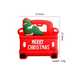 10PCS Christmas Truck Silicone Beads DIY BPA Chewable Dummy Necklace