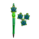 10pcs Tortoise Silicone Beads Teether DIY Jewelry Accessories
