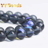 Austria Gray Crystal Moonstone Glitter Beads 6-12mm Round